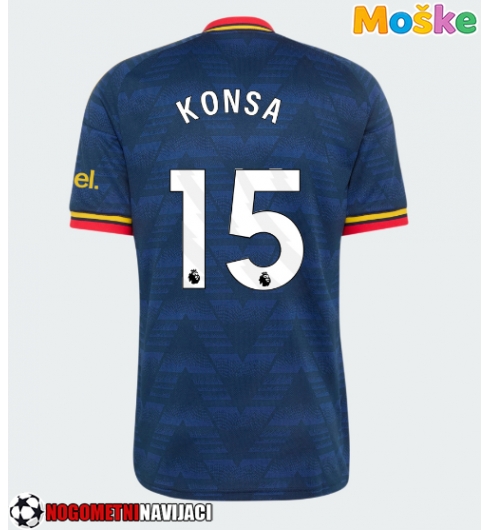 Moške Nogometnih dresov Arsenal Ezri Konsa #15 Gostujoči 2026-27 Kratki rokavi Moške Nogometnih dresov Arsenal Ezri Konsa #15 Gostujoči 2026-27 Kratki rokavi